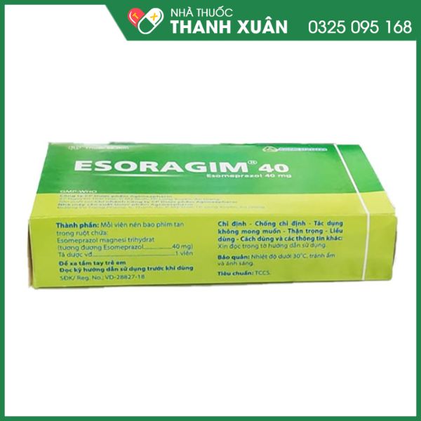 Esoragim 40 điều trị trào ngược dạ dày